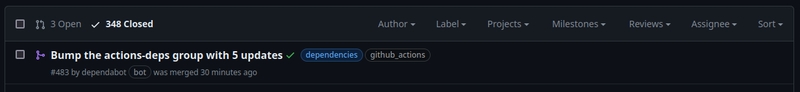Merged GitHub Actions dependencies