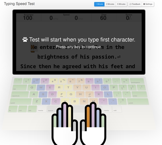 The TypingCat online typing tutor