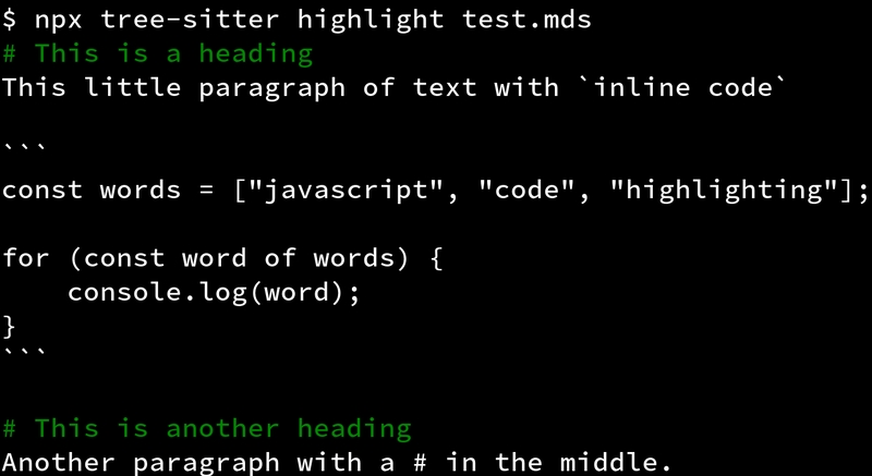 Syntax highlighting only on headings